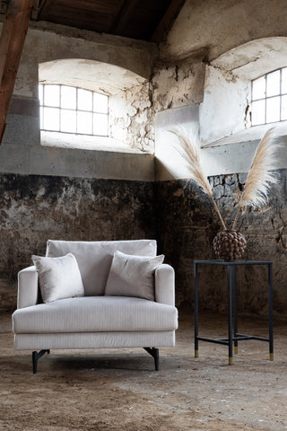 Sofia Enkelsoffa - Svart / Beige Manchester