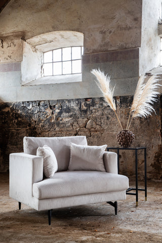Sofia Enkelsoffa - Svart / Beige Manchester
