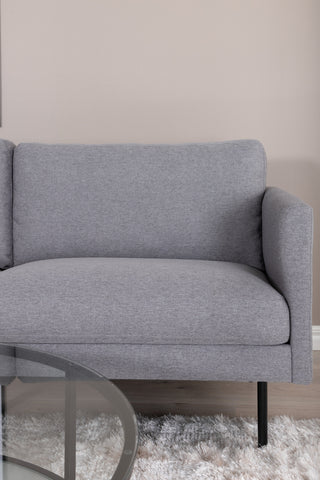 Zoom 2-sits soffa - Svart / Stålgrå Tyg
