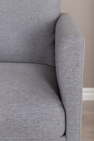 Zoom 2-sits soffa - Svart / Stålgrå Tyg