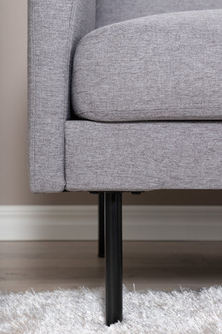Zoom 2-sits soffa - Svart / Stålgrå Tyg
