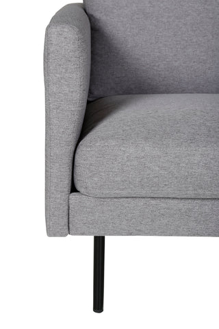 Zoom 2-sits soffa - Svart / Stålgrå Tyg