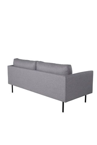Zoom 2-sits soffa - Svart / Stålgrå Tyg