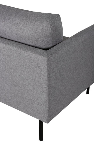 Zoom 2-sits soffa - Svart / Stålgrå Tyg