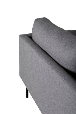 Zoom 2-sits soffa - Svart / Stålgrå Tyg