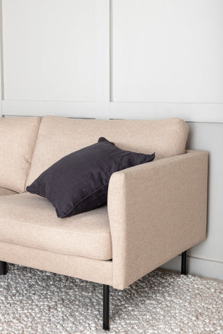 Zoom 2-sits soffa - Svart / Brunt tyg
