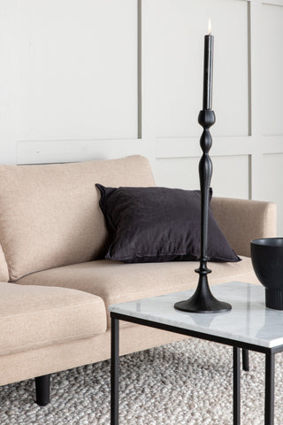 Zoom 2-sits soffa - Svart / Brunt tyg