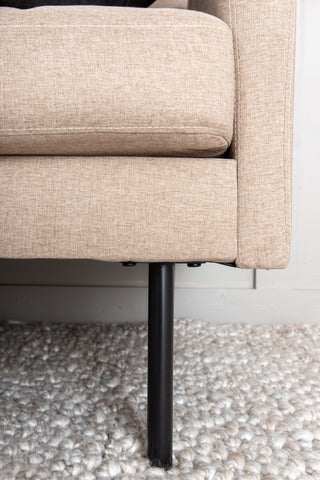 Zoom 2-sits soffa - Svart / Brunt tyg