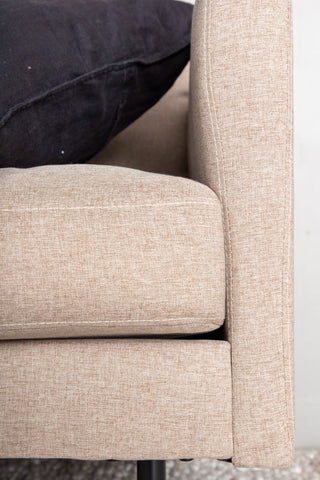 Zoom 2-sits soffa - Svart / Brunt tyg
