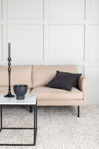 Zoom 2-sits soffa - Svart / Brunt tyg