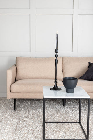 Zoom 2-sits soffa - Svart / Brunt tyg