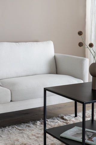 Zoom 2-sits soffa - Svart / Ljus Beige Tyg