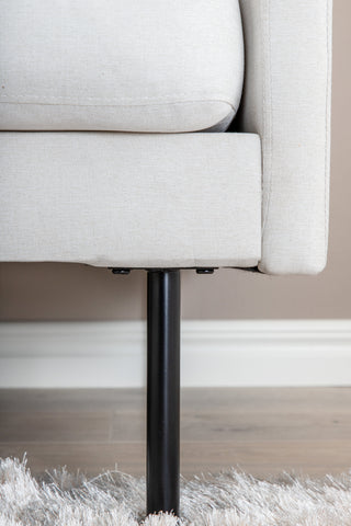 Zoom 2-sits soffa - Svart / Ljus Beige Tyg