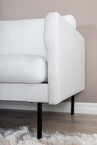 Zoom 2-sits soffa - Svart / Ljus Beige Tyg