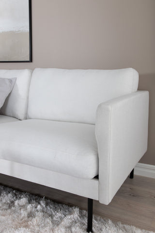 Zoom 2-sits soffa - Svart / Ljus Beige Tyg