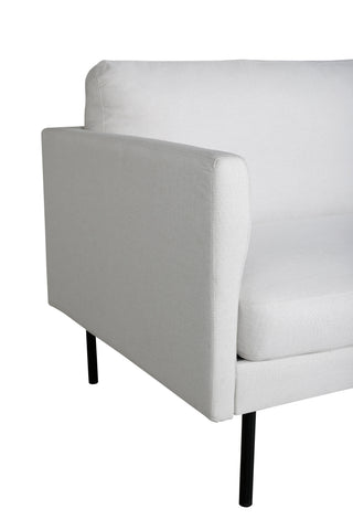 Zoom 2-sits soffa - Svart / Ljus Beige Tyg
