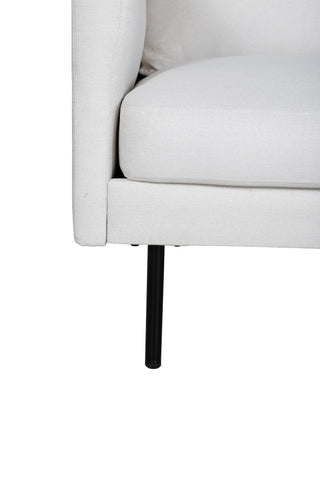 Zoom 2-sits soffa - Svart / Ljus Beige Tyg