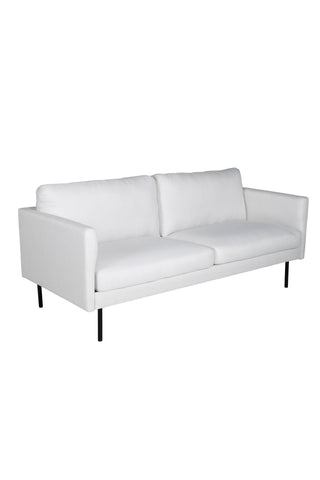 Zoom 2-sits soffa - Svart / Ljus Beige Tyg