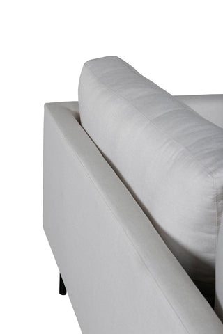 Zoom 2-sits soffa - Svart / Ljus Beige Tyg