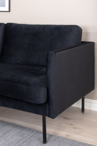 Zoom 2-sits soffa - Svart / Svart sammet