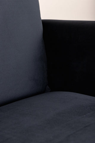 Zoom 2-sits soffa - Svart / Svart sammet