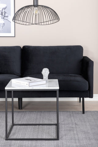 Zoom 2-sits soffa - Svart / Svart sammet