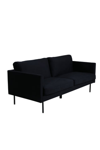 Zoom 2-sits soffa - Svart / Svart sammet