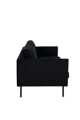 Zoom 2-sits soffa - Svart / Svart sammet