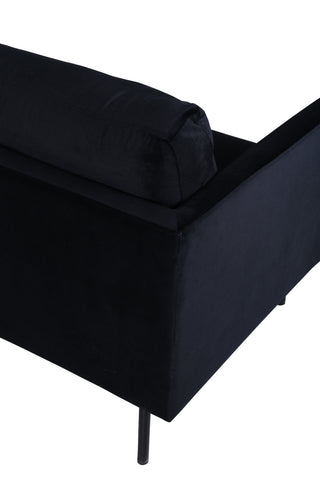 Zoom 2-sits soffa - Svart / Svart sammet
