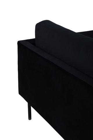 Zoom 2-sits soffa - Svart / Svart sammet