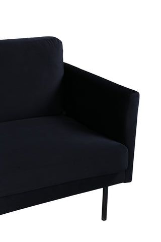 Zoom 2-sits soffa - Svart / Svart sammet