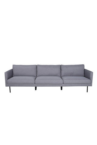 Zoom 3-sits soffa - svart / stålgrå tyg