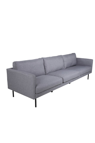 Zoom 3-sits soffa - svart / stålgrå tyg