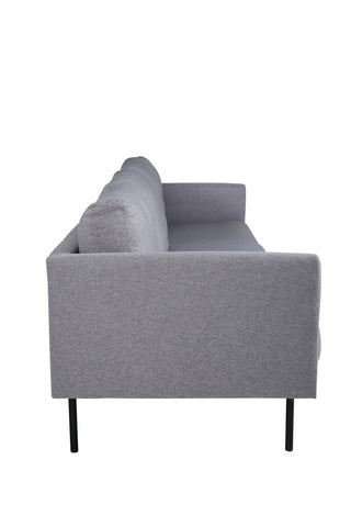 Zoom 3-sits soffa - svart / stålgrå tyg