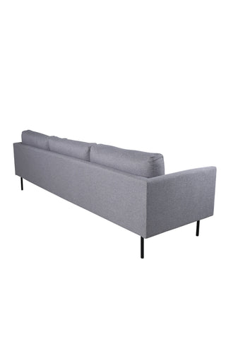 Zoom 3-sits soffa - svart / stålgrå tyg
