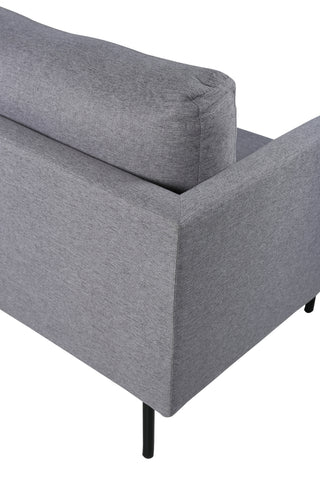 Zoom 3-sits soffa - svart / stålgrå tyg