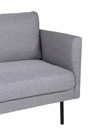 Zoom 3-sits soffa - svart / stålgrå tyg