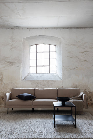 Zoom 3-sits soffa - svart / brunt tyg