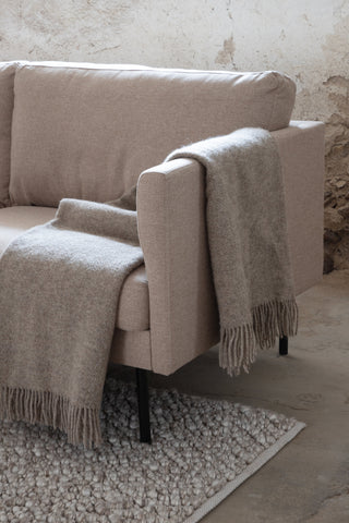Zoom 3-sits soffa - svart / brunt tyg