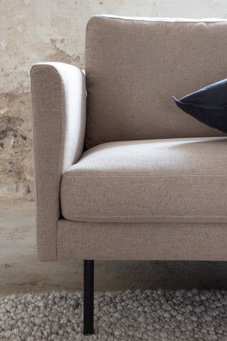 Zoom 3-sits soffa - svart / brunt tyg