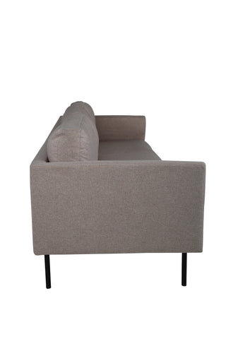 Zoom 3-sits soffa - svart / brunt tyg