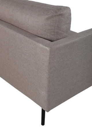 Zoom 3-sits soffa - svart / brunt tyg
