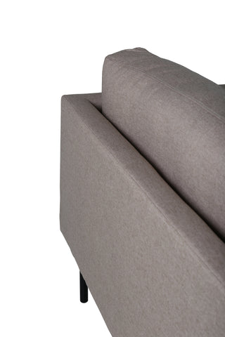 Zoom 3-sits soffa - svart / brunt tyg