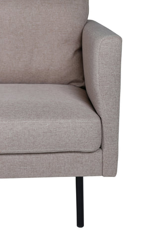 Zoom 3-sits soffa - svart / brunt tyg