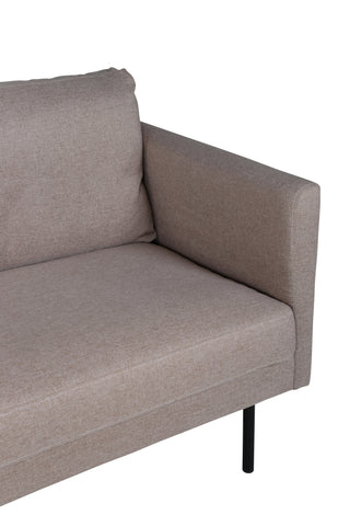Zoom 3-sits soffa - svart / brunt tyg