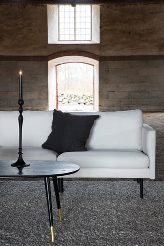 Zoom 3-sits Soffa - Svart / Ljus Beige Tyg