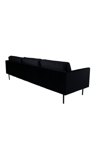 Zoom 3-sits soffa - Svart / Svart sammet
