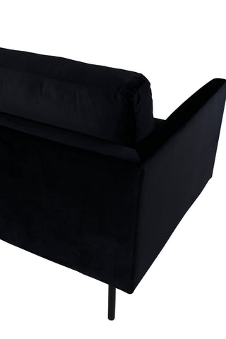 Zoom 3-sits soffa - Svart / Svart sammet