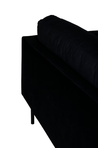 Zoom 3-sits soffa - Svart / Svart sammet