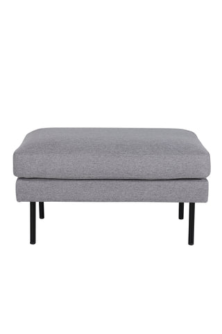 Zoom Ottoman - Svart / Stålgrå tyg